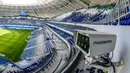 Teknologi kamera multi-sensor Penomera yang digunakan Samara Arena atau juga dikenal sebagai Kosmos Arena di Rusia, 6 Mei 2018. Stadion berkapasitas 44.918 penonton ini menjadi salah satu venue penyelenggaraan Piala Dunia 2018. (AFP/Mladen ANTONOV)