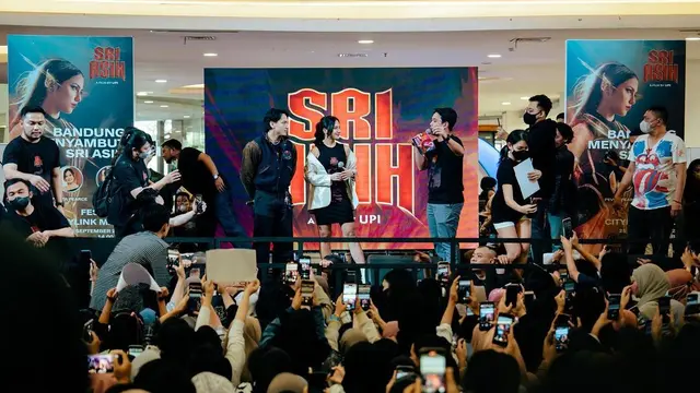 Jefri Nichol dan Pevita Pearce saat promo Sri Asih di Bandung pada akhir September 2022. (Foto: Instagram/jefrinichol)