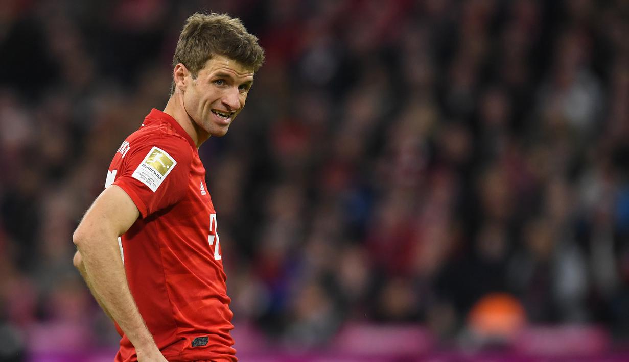 2. Thomas Muller (Bayern Munchen) - Thomas Muller sudah mencatakan 16 assist untuk Bayern Munchen di Bundesliga sepanjang musim ini. Bahkan dalam 10 pertandingan terakhir, Muller mampu mengemas 4 gol dan 6 assist. (AFP/Christof Stache)
