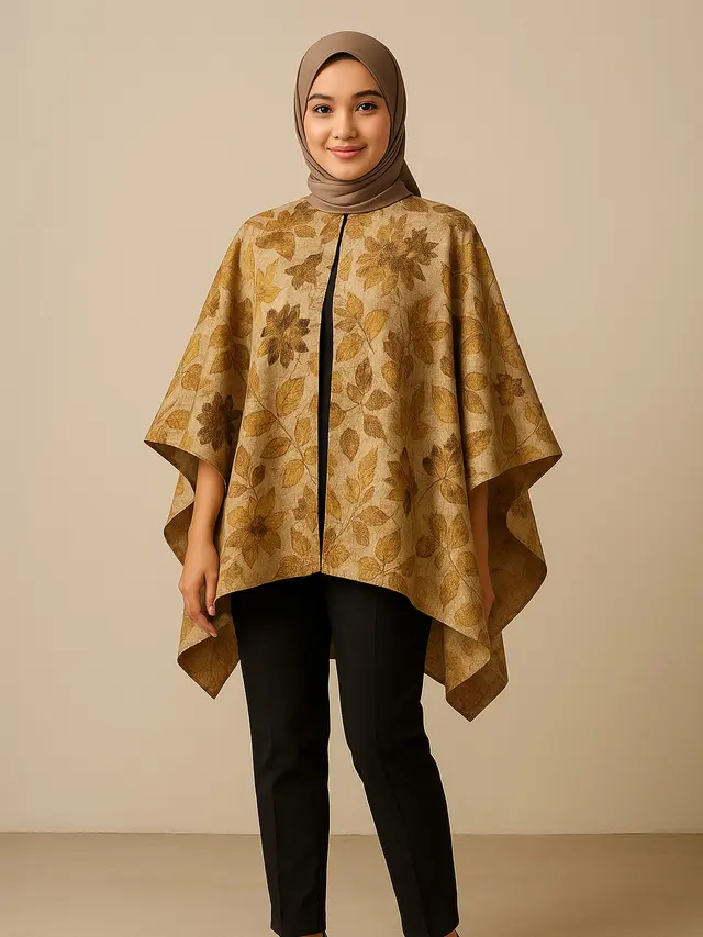 Model Atasan Batik Ecoprint Untuk Kerja/Ilustrasi AI