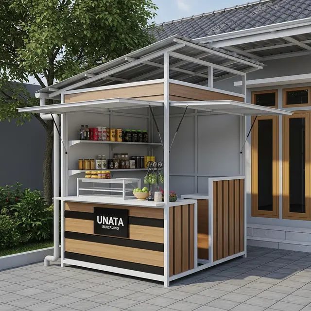 Desain Warung Baja Ringan Sederhana Depan Rumah