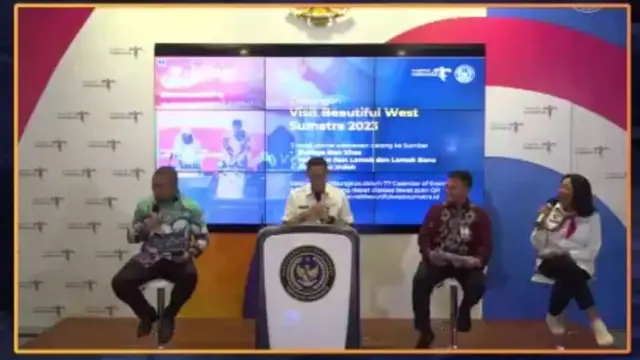 Menpaekraf Sandiaga Uno dalam peluncuran ADWI 2023 di The Weekly Bried with Sandi Uno, Selasa, 24 Januari 2023