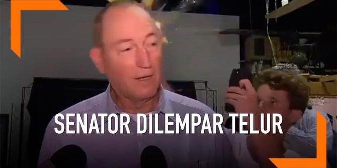 VIDEO: Kepala Senator Rasis Australia Dilempar Telur