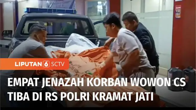 Empat jenazah korban pembunuhan berantai komplotan Wowon Erawan yang ditemukan di Cianjur, Jawa Barat, tadi malam tiba di Rumah Sakit Polri Kramat Jati, Jakarta Timur.