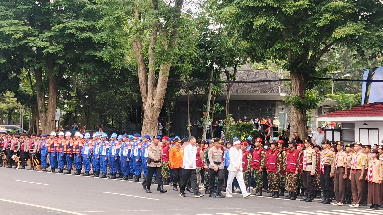 Siap Hadapi Cuaca Ekstrem, Polda Jabar Gelar Apel Siaga Bencana