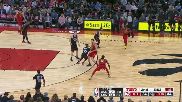 Berita video game recap NBA 2017-2018 antara Toronto Raptors melawan Atalanta Hawks dengan skor 111-98.