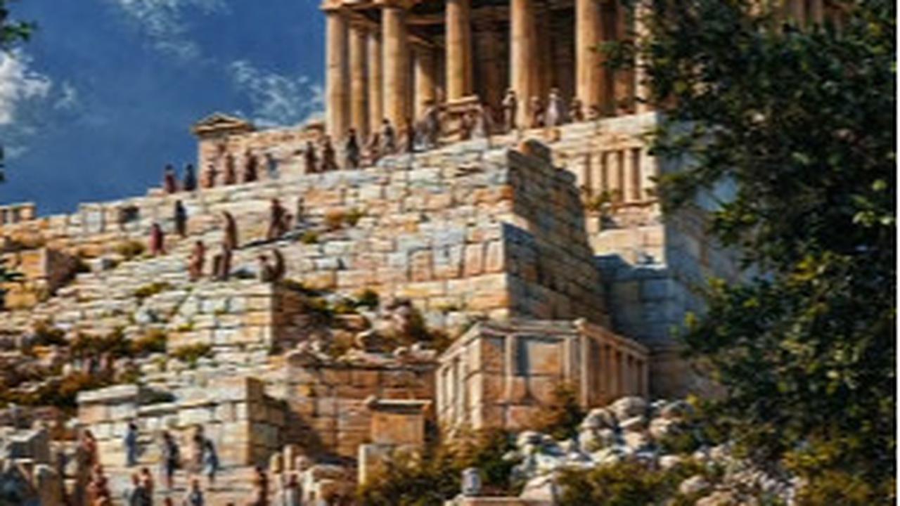 Penampakan Kota Athena 650 Sebelum Masehi Versi AI