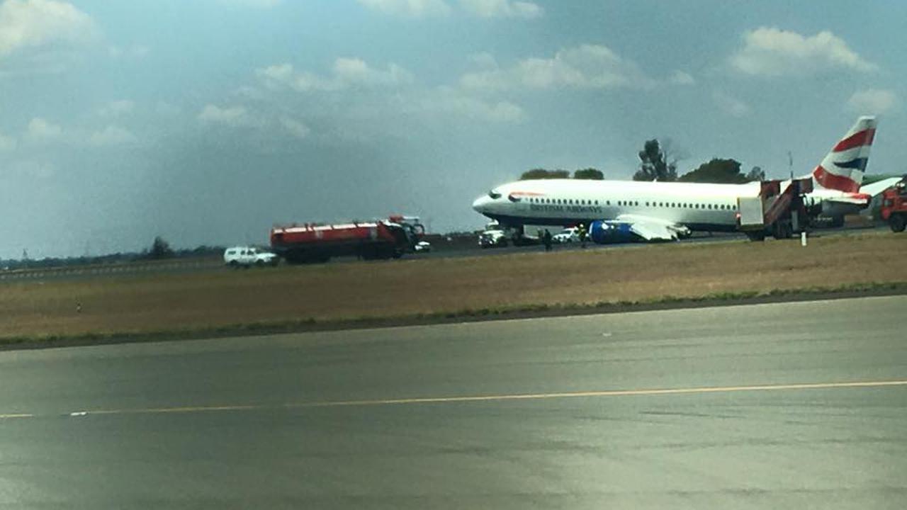 British Airways 'Terpeleset' Saat Mendarat di Johannesburg