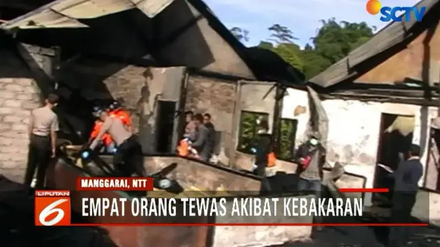 Satu Keluarga Tewas Terbakar di Manggarai NTT