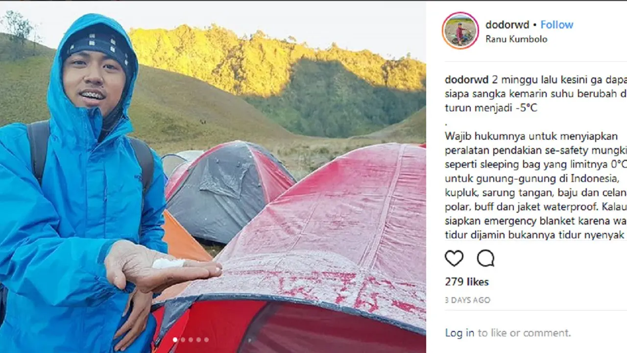 Salju di Semeru