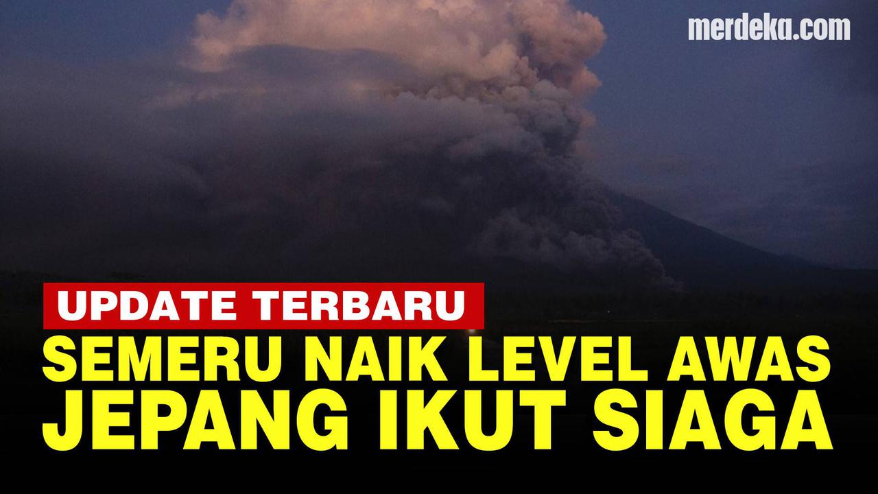 VIDEO: Gunung Semeru Erupsi, Jepang Siaga Potensi Ancaman Tsunami
