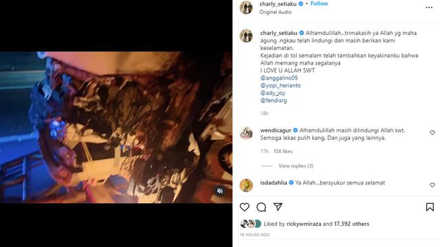 Kronologi Charly Setia Band Alami Kecelakaan di Tol, Mobil Ringsek
