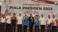 PP PBSI menggelar kejuaraan bulu tangkis memperebutkan Piala Presiden 2022. Kejuaraan ini bakal berlangsung di GOR Nanggala, Cijantung, Jakarta Timur, 1 sampai 6 Agustus. (foto: Bogi Triyadi/Liputan6.com)
