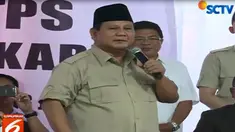 Prabowo juga meminta para relawan mengawasi TPS pada hari pencoblosan 17 April 2019 nanti.