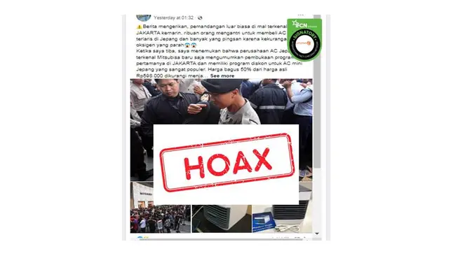 <p>Cek Fakta ribuan orang antre AC mini</p>