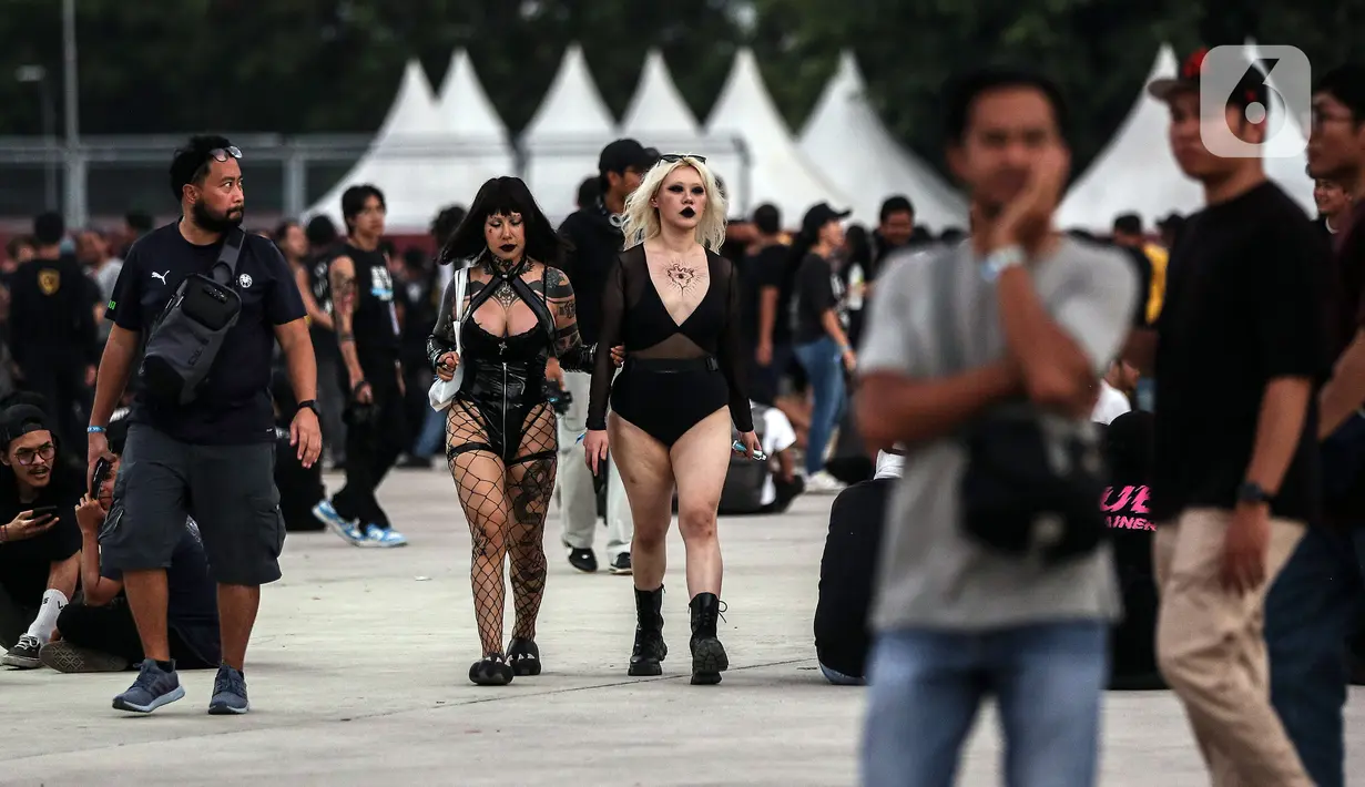 Hammersonic Festival 2023 dihadiri penonton dari dalam dan luar negeri. (Liputan6.com/Johan Tallo)