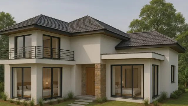 Desain Rumah L-Shape Minimalis dengan 3 Kamar Tidur/via ChatGPT