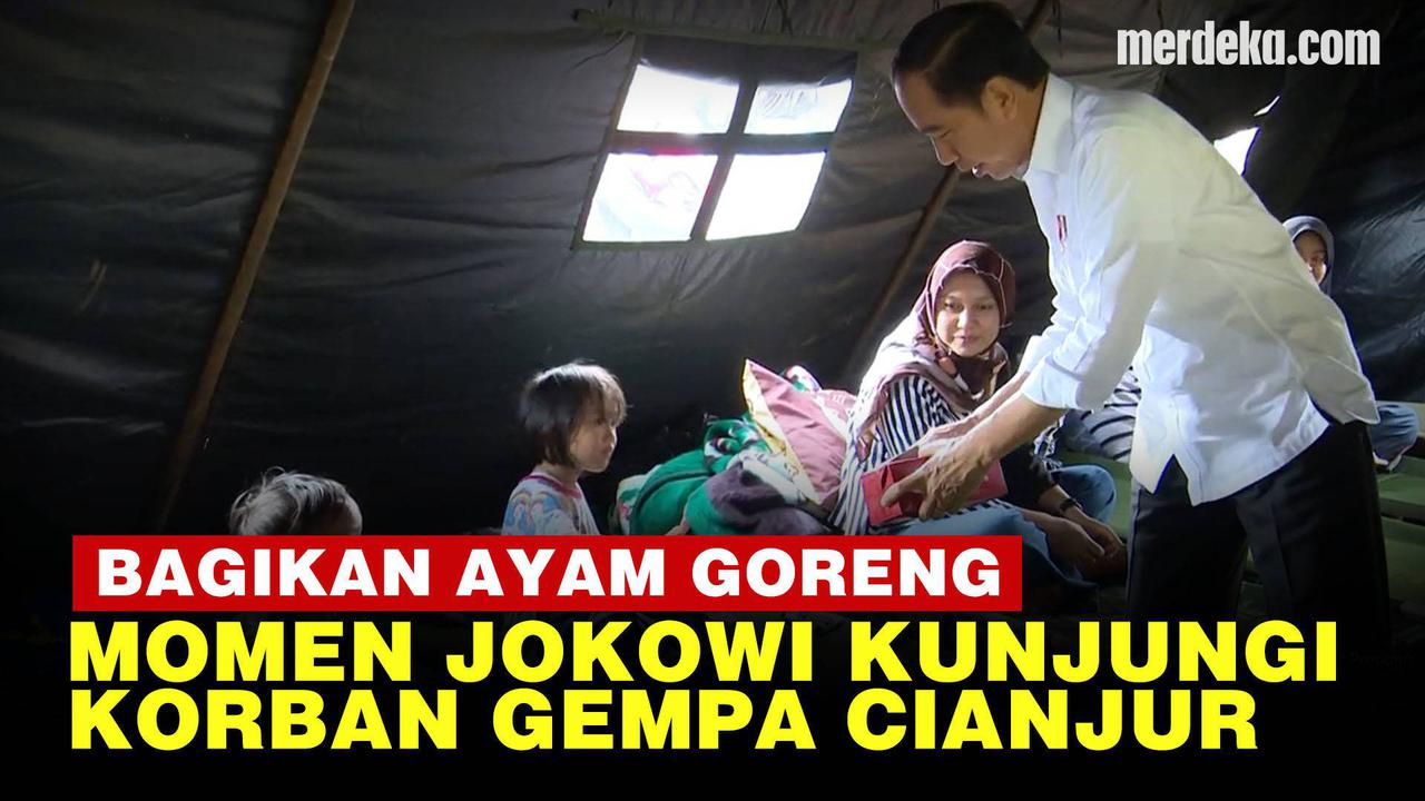 VIDEO: Jokowi Bagikan Ayam Goreng ke Pengungsi, Pastikan Bantuan Rp50 Juta