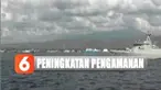 Petugas berpatroli secara estafet mengelilingi Selat Bali mengantisipasi tindak kejahatan di wilayah perairan laut.