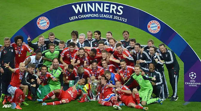 Bayern Muenchen menjuarai Liga Champions 2013.  (AFP/Glyn Kirk)