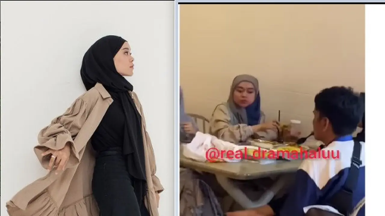Lesti Kejora terlihat makan bersama keluarga di sebuah mal kota Mekkah (Foto: Instagram lestykejora/real.dramahaluu)
