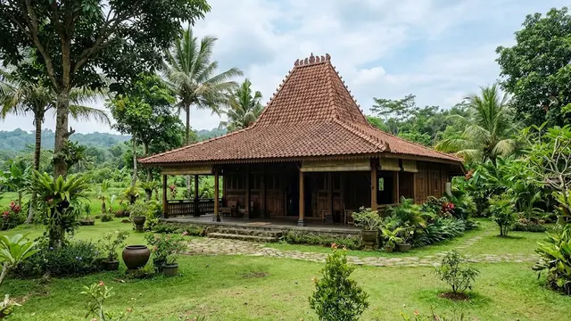 Rumah Kampung Bergaya Joglo