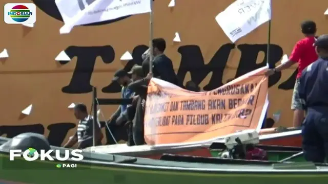 Tuntut Ganti Rugi Lahan, Warga di Kutai Kartanegara Blokade Sungai Mahakam