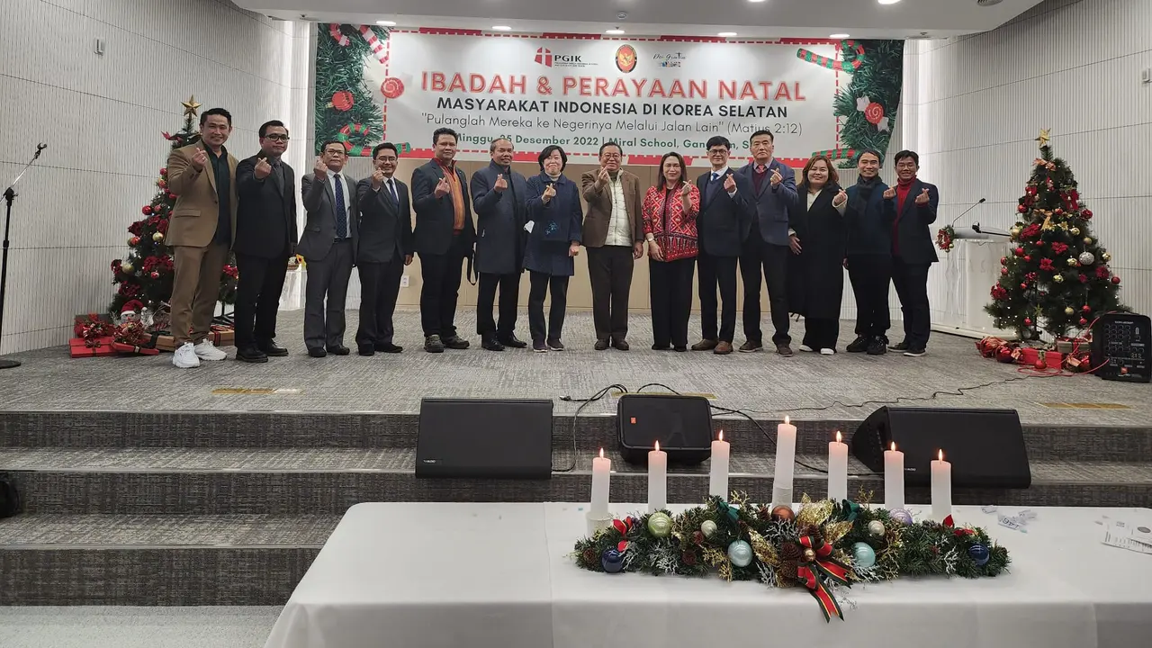 Peringatan Natal bersama KBRI Seoul di Korea Selatan. (Dok KBRI Seoul)