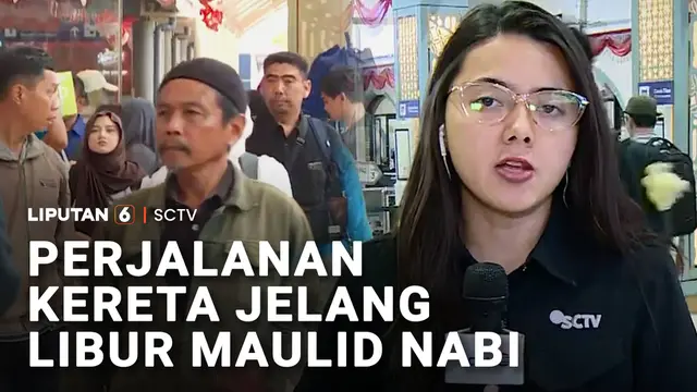 Perjalanan Kereta Jelang Libur Maulid Nabi
