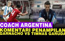 VIDEO: Ekspresi Pelatih Argentina Lihat Penampilan Garnacho Vs Timnas Garuda