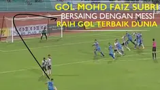 Video gol spektakuler Mohd Faiz Subri ini menjadi nominasi FIFA Puskas Award 2016 anugerah gol terbaik dunia.  Gelandang Malaysia ini bersaing dengan Lionel Messi, Neymar, Hal Robson-Kanu, Mario Gaspar dan Saul Niguez.