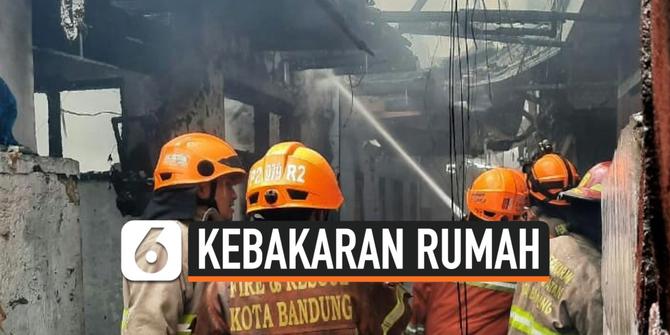 VIDEO: Permukiman Padat Penduduk di Bandung Terbakar, Terdengar Suara Ledakan