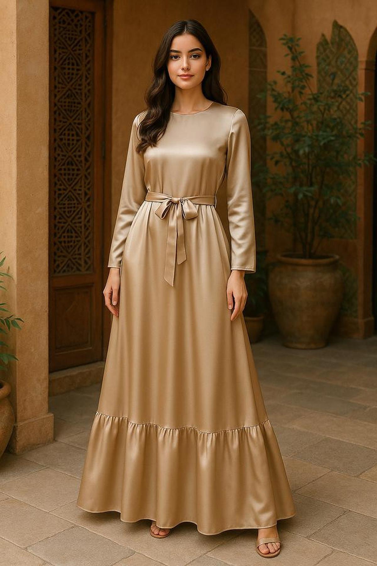 8 Model Gamis Armani Sutra Mewah untuk Acara Formal, Inspirasi untuk Tampil Elegan di 2025