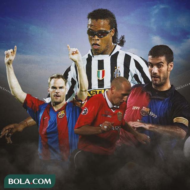 Ilustrasi - Pemain Doping: Edgar Davids, Pep Guardiola, Jaap Stam, Frank De Boer