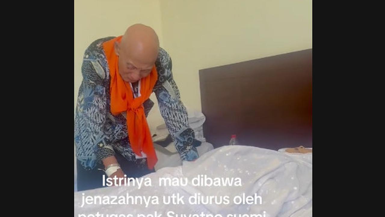 Banjir Air Mata, Momen Haru Kakek Jemaah Haji Cium Sang Istri untuk Terakhir Kali karena Meninggal di Tanah Suci