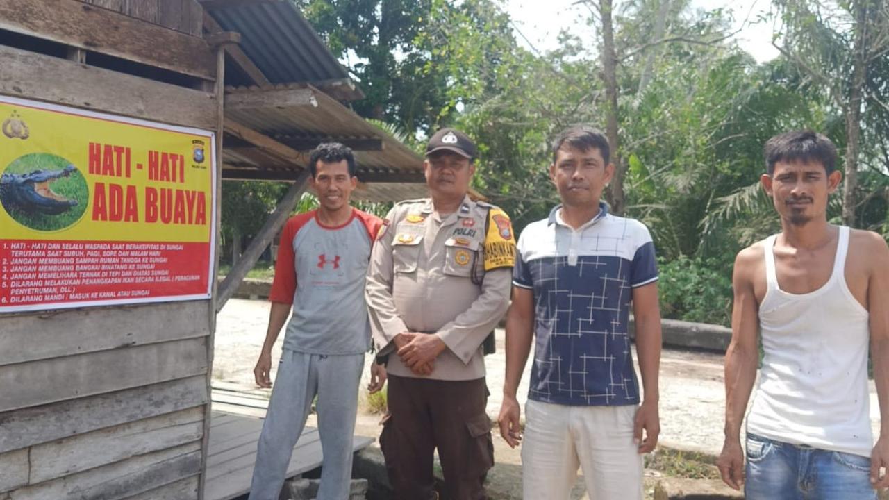 Polisi Sosialisasi Pilkada Damai di Sarang Buaya Rokan Hilir