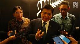 Menteri Perindustrian RI, Airlangga Hartarto usai membuka New Zealand Tech Day 2018 di Jakarta, Kamis (4/10). New Zealand Tech Day 2018  diselenggarakan dalam rangkaian perayaan 60 tahun hubungan bilateral Selandia Baru dan Indonesia. (Foto:Istimewa)