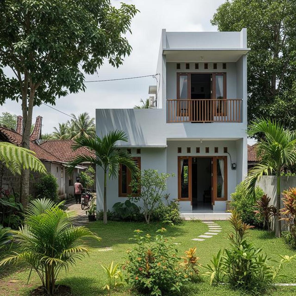 9 Inspirasi Rumah Kampung Modern dengan Halaman Hijau, Adem dan Estetis