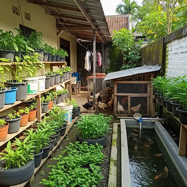 Cara Menata Kebun Sayur dan Ternak di Lahan Sempit agar Minim Biaya
