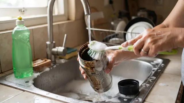 9 Cara Menghilangkan Bekas Kopi atau Teh pada Botol Minum