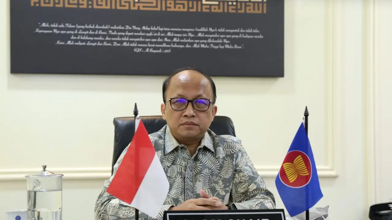 Sekjen Kementerian Ketenagakerjaan sekaligus SLOM Chair ASEAN, Anwar Sanusi. (Dok Kemnaker)