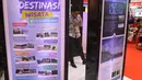 Destinasi wisata Kalimantan Timur terpampang pada sebuah stan saat pameran Apkasi Otonomi Expo (AOE) di JCC Jakarta, Rabu (3/7/2019). AOE 2019 berlangsung di Hall A dan Hall B Jakarta Convention Center (JCC). (Liputan6.com/Angga Yuniar)