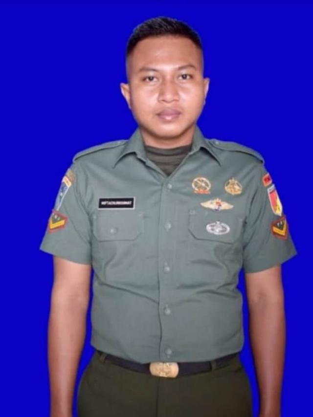 Serda Miftachur Rohmat, anggota TNI Yonif 713/Gorontalo yang gugur usai baku tembak dengan Kelompok Kriminal Bersenjata (KKB). (Foto: Liputan6.com/Korem 133/Arfandi Ibrahim)