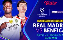 Live Streaming Liga Champions 2025/26: Real Madrid vs Benfica, Eksklusif di Vidio
