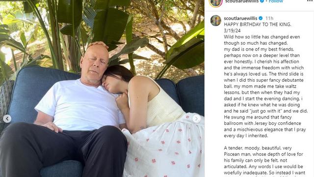 Bruce Willis dan sang anak, Scout LaRue . (Instagram/ scoutlaruewillis)