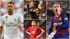 Berikut ini formasi Starting XI Termahal pada Bursa Transfer Musim Panas 2019. Diantaranya, Antoine Griezmann, Joao Felix, Nicolas Pepe. (Kolase Foto AFP)