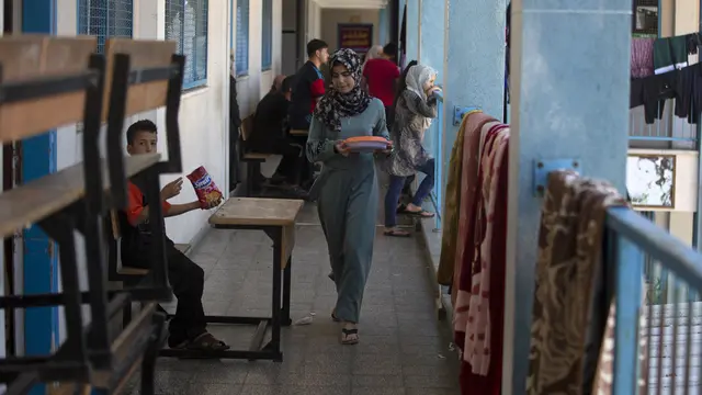 Menengok Anak-Anak Palestina Saat Berlindung di Sekolah Akibat Serangan Israel
