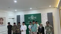 Komisi Pemilihan Umum (KPU) melanjutkan safari silaturahminya dengan menyambangi Pengurus Besar Nahdlatul Ulama (PBNU). (Dok. Liputan6.com/Muhammad Radityo Priyasmoro).