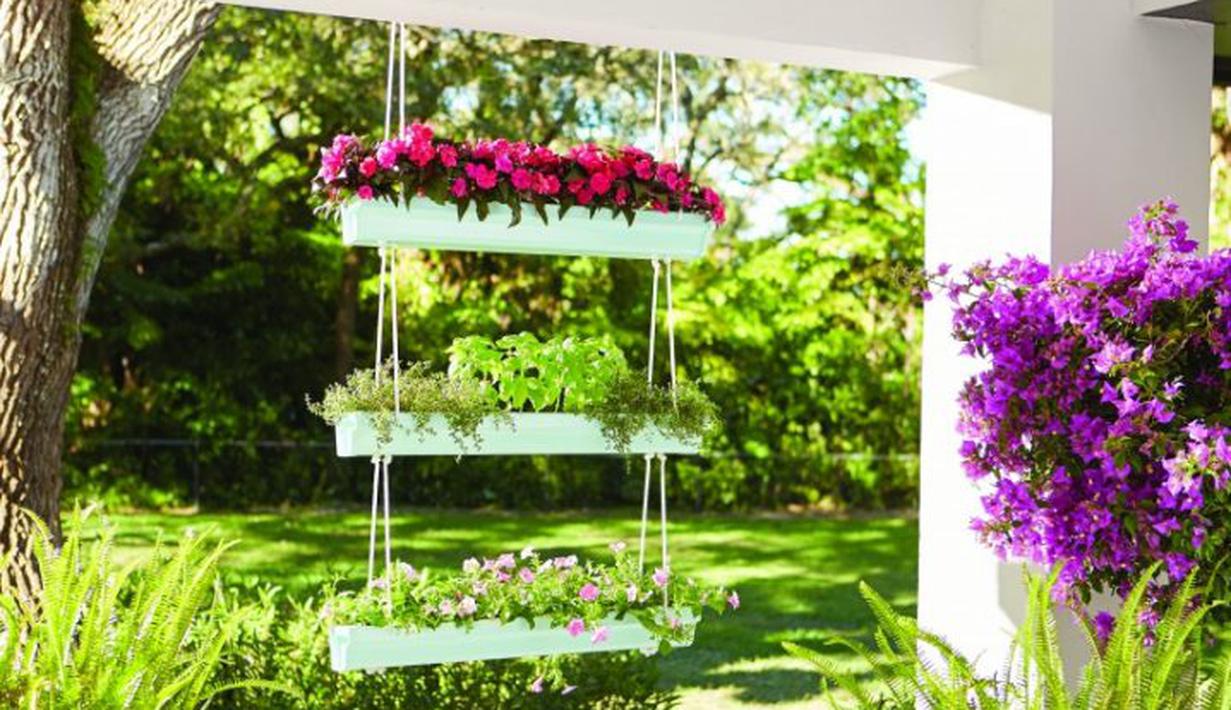 10 Ide Kreatif Manfaatkan Pipa Air  Jadi Pot  Bunga  Taman 