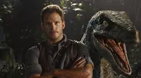 Chris Pratt di Jurassic World.